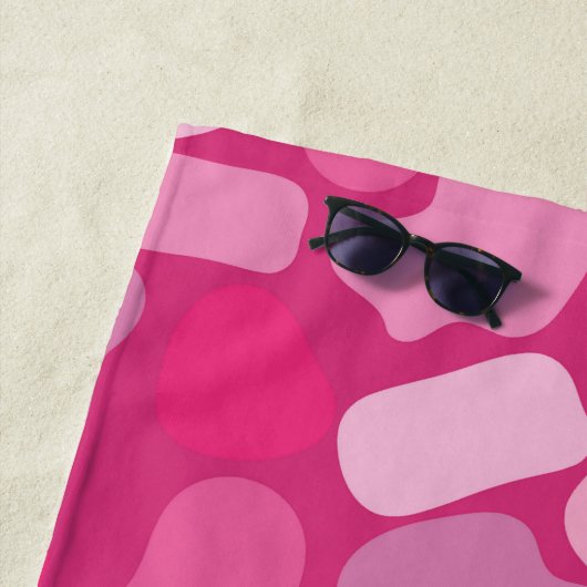 Serviette De Plage Motif en pierre rose (En situation)