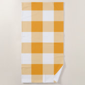 Serviette De Plage Motif En vichy jaune (Devant)