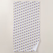 Serviette de plage Motif Enby Pride Heart (Devant)