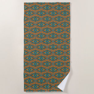 Serviette De Plage Motif et couleurs de l'art de style du sud-ouest a