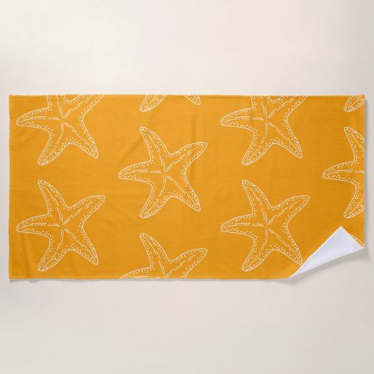 Serviette De Plage Motif étoile de mer (Devant)
