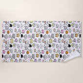 Serviette De Plage Motif face chats Whimsical (Devant)