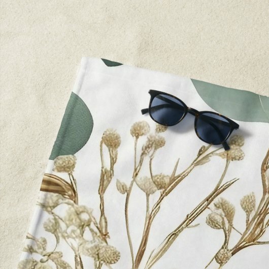 Serviette De Plage Motif Feuille de l'Eucalyptus (En situation)