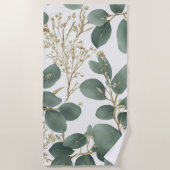 Serviette De Plage Motif Feuille de l'Eucalyptus (Devant)