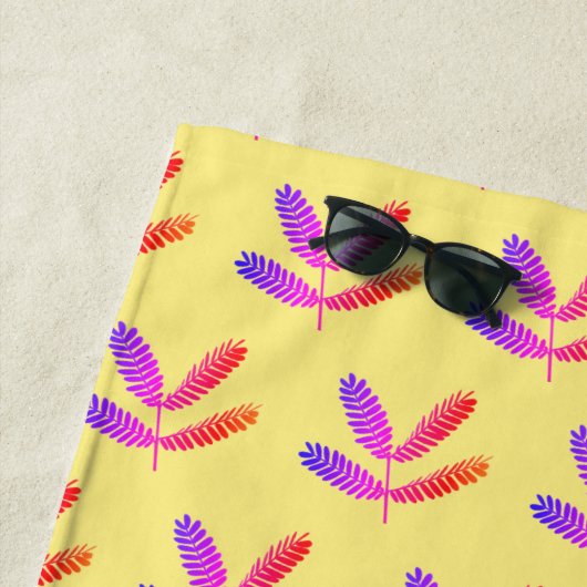Serviette de plage Motif Feuille Fever Tree (En situation)