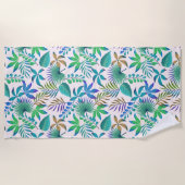 Serviette De Plage Motif feuille tropical (Devant)