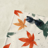 Serviette De Plage Motif Feuilles d'automne (En situation)