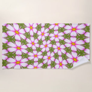Serviette De Plage Motif Fleurs Cosmos