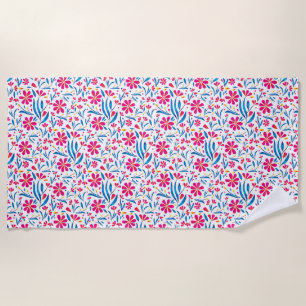 Serviette De Plage Motif floral d'aquarelle