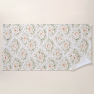 Serviette De Plage Motif floral de mariage