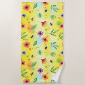Serviette De Plage Motif fluide et dynamique (Devant)