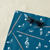 Serviette De Plage Motif Flute Music Note (En situation)