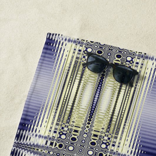 Serviette De Plage Motif fractal de l'illusion optique (En situation)