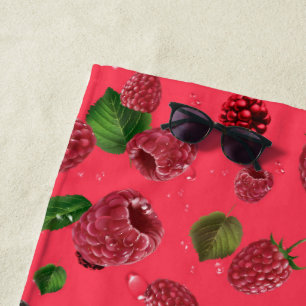 Serviette De Plage Motif framboise