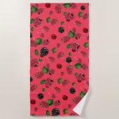 Serviette De Plage Motif framboise (Devant)