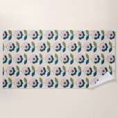 Serviette De Plage Motif Fun Jardin Retro (Devant)