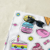 Serviette De Plage Motif Funny Unicorn Magique Arc-en-ciel mou (En situation)