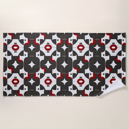 Serviette De Plage Motif géométrique abstrait (Devant)