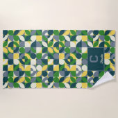 Serviette De Plage Motif géométrique Abstrait Bauhaus moderne (Devant)