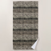 Serviette De Plage Motif géométrique africain (Devant)