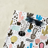Serviette De Plage Motif géométrique de cactus moderne (En situation)