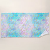 Serviette De Plage Motif géométrique en verre Iridescente (Devant)