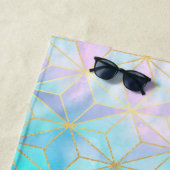 Serviette De Plage Motif géométrique en verre Iridescente (En situation)