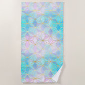 Serviette De Plage Motif géométrique en verre Iridescente (Devant)