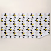 Serviette De Plage Motif géométrique fendu de triangle (Devant)