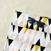 Serviette De Plage Motif géométrique fendu de triangle (En situation)