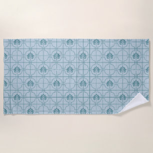 Serviette De Plage Motif géométrique Lotus Grid - Le Lotus Blanc