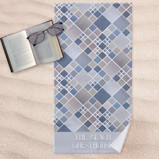 Serviette De Plage Motif géométrique Maison d'hôtes personnalisée