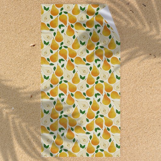 Serviette De Plage Motif Golden Pears