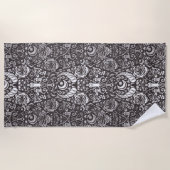 Serviette De Plage Motif gothique monochrome (Devant)