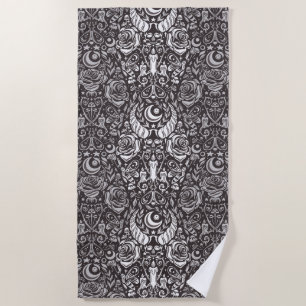 Serviette De Plage Motif gothique monochrome