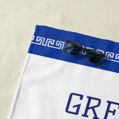 Serviette De Plage Motif grec mal oeil Nazar (En situation)