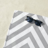 Serviette De Plage Motif Grey Chevron (En situation)