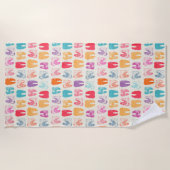 Serviette De Plage Motif grunge de dent (Devant)