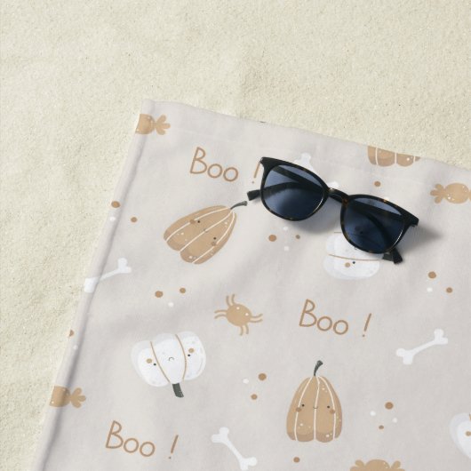 Serviette de plage Motif Halloween douillette (En situation)