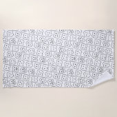 Serviette De Plage Motif heureux de dents (Devant)