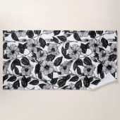 Serviette De Plage Motif Hibiscus (Devant)