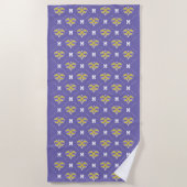 Serviette De Plage Motif initial de Pickleball Monogram (Devant)