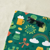 Serviette De Plage Motif irlandais mignon d'icône (En situation)