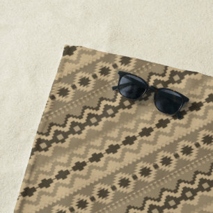 Serviette De Plage Motif kaki aztèque