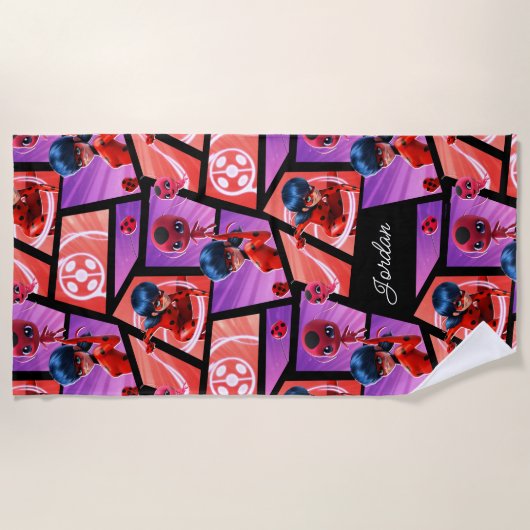 Serviette De Plage Motif Ladybug & Tikki (Devant)