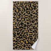 Serviette De Plage Motif léopard en naturel 2 (Devant)