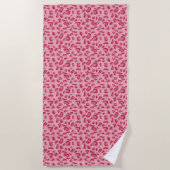 Serviette De Plage Motif léopard rose (Devant)