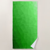 Serviette De Plage Motif lumineux à maillage géométrique dégradé vert (Devant)