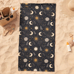 Serviette De Plage Motif Lunaire Céleste Mystique