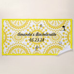 Serviette De Plage Motif Mandala Enterrement de Vie de Jeune Fille Bl